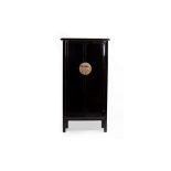 A CHINESE BLACK LACQUERED CABINET