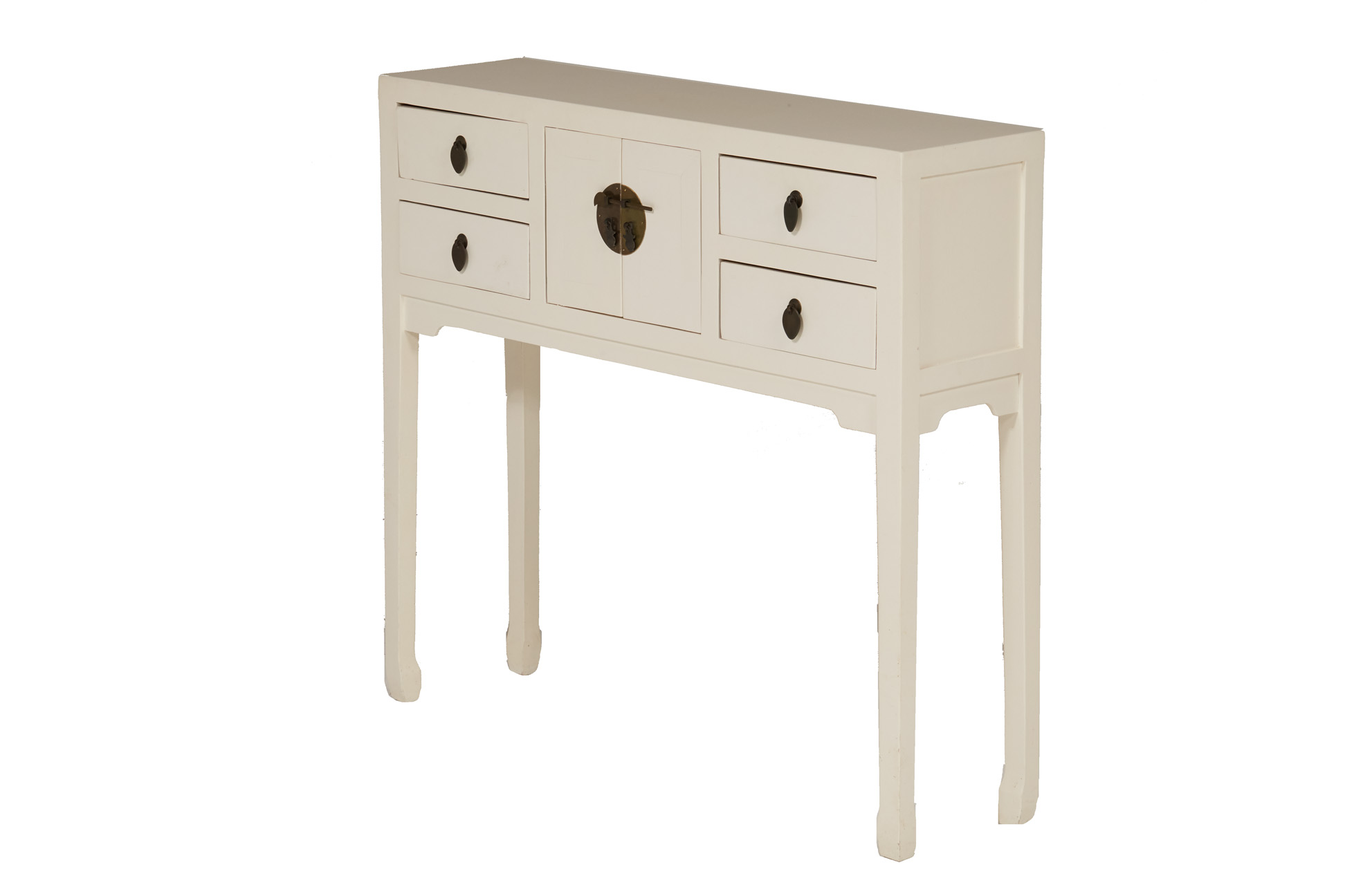 A CHINESE WHITE PAINTED CONSOLE TABLE - Image 2 of 2