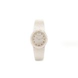 LONGINES LADIES WHITE GOLD AND DIAMOND BRACELET WATCH