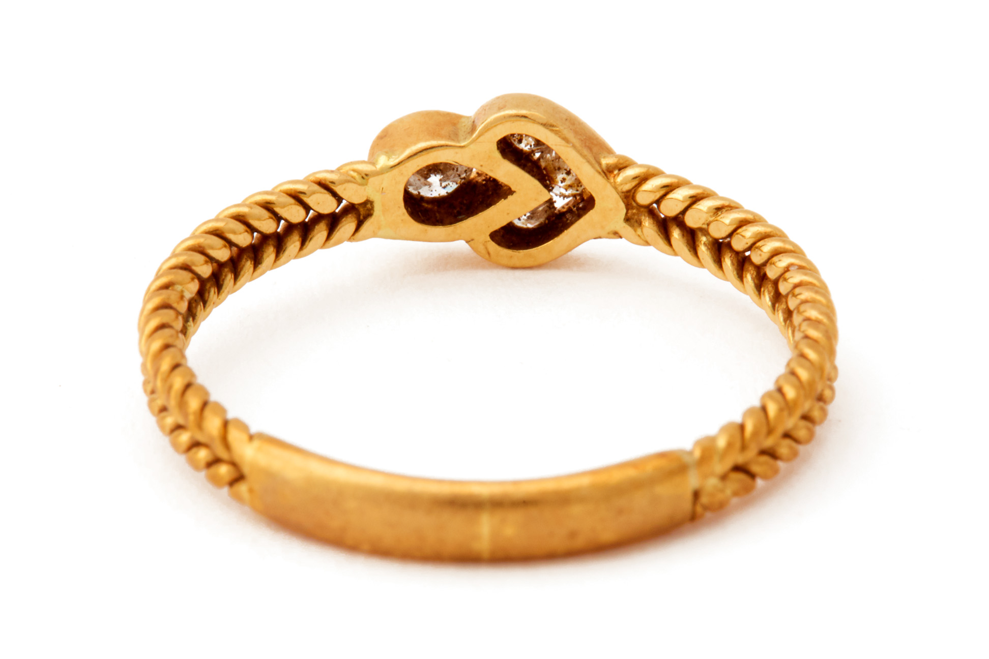 A GOLD AND DIAMOND RING - Image 3 of 4