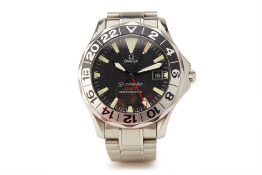 OMEGA SEAMASTER GMT CHRONOMETER STAINLESS STEEL WATCH