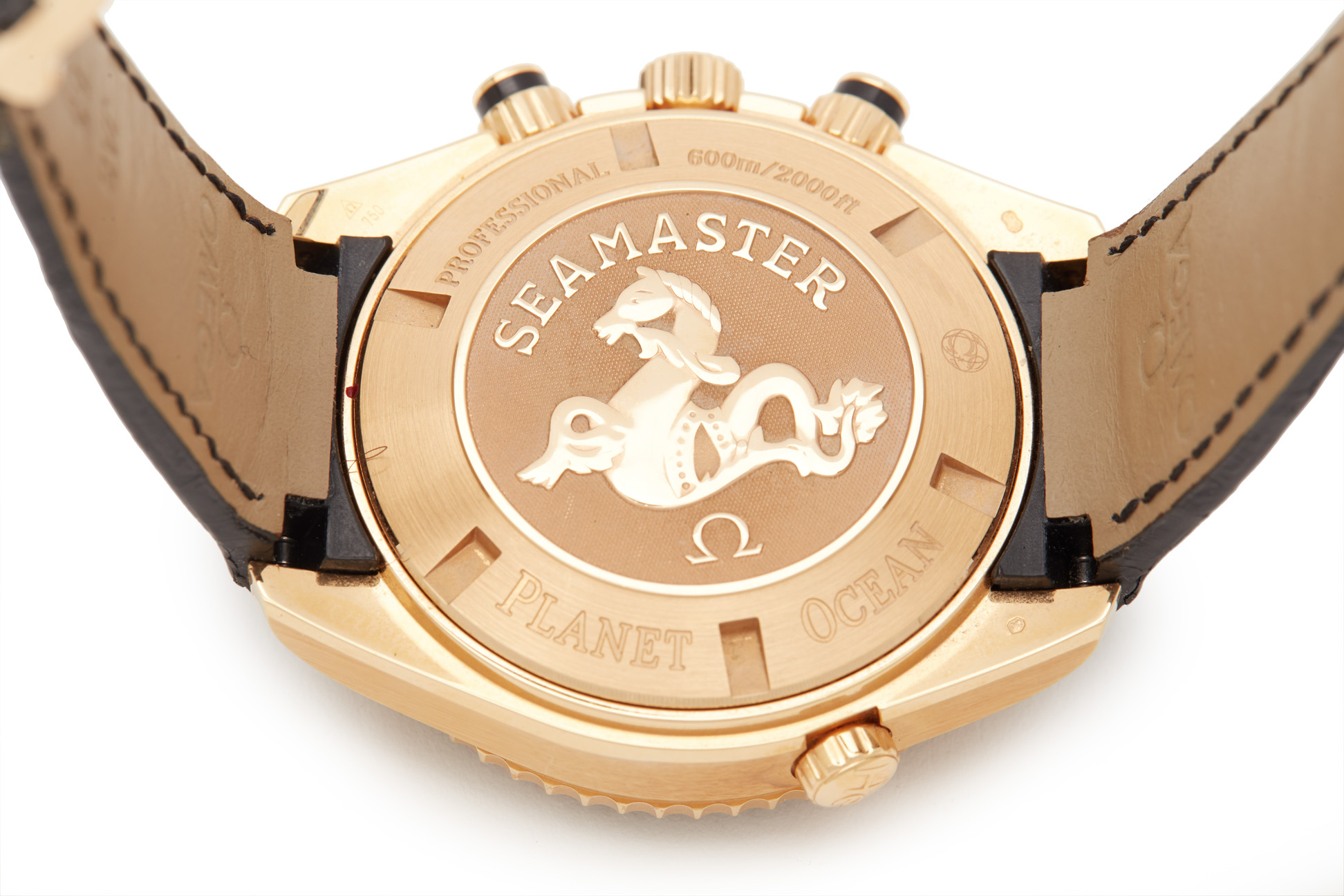 OMEGA SEAMASTER PLANET OCEAN GOLD CHRONOGRAPH WATCH - Image 6 of 7