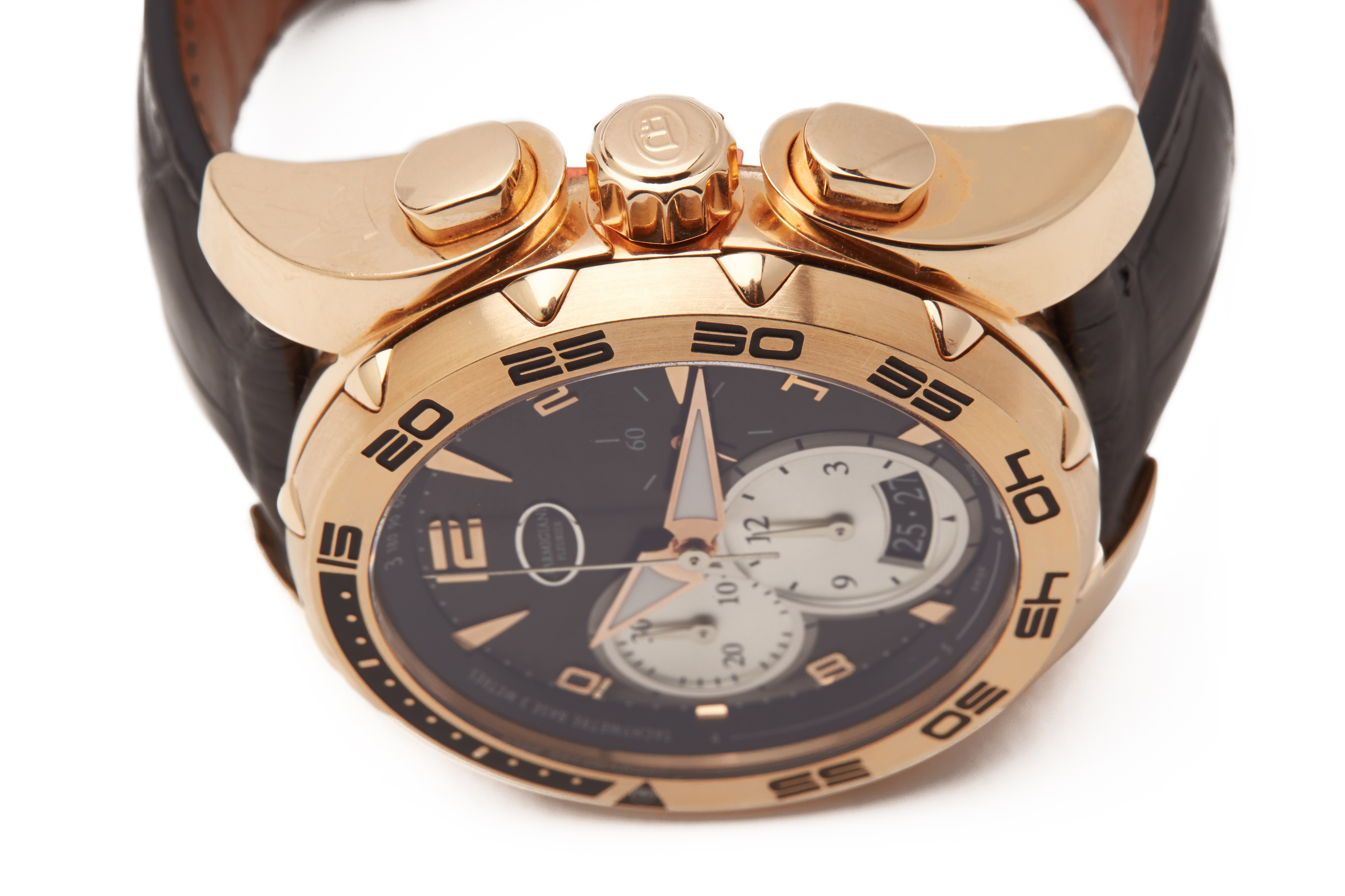 PARMIGIANI FLEURIER PERSHING 005 GOLD CHRONOGRAPH WATCH - Image 7 of 7
