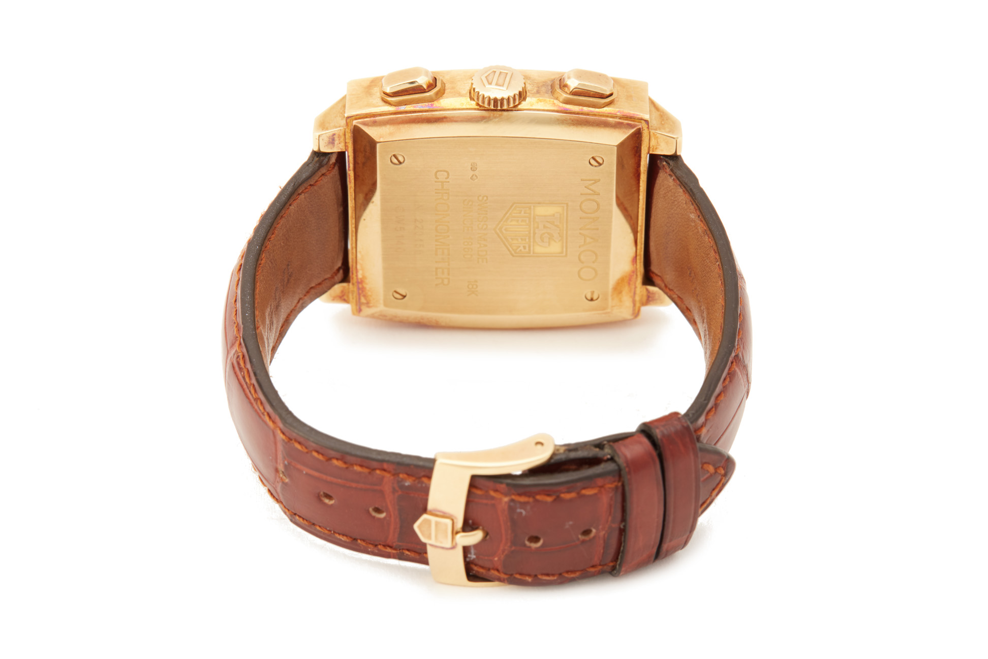 TAG HEUER MONACO GOLD AUTOMATIC CHRONOGRAPH WATCH - Image 4 of 8