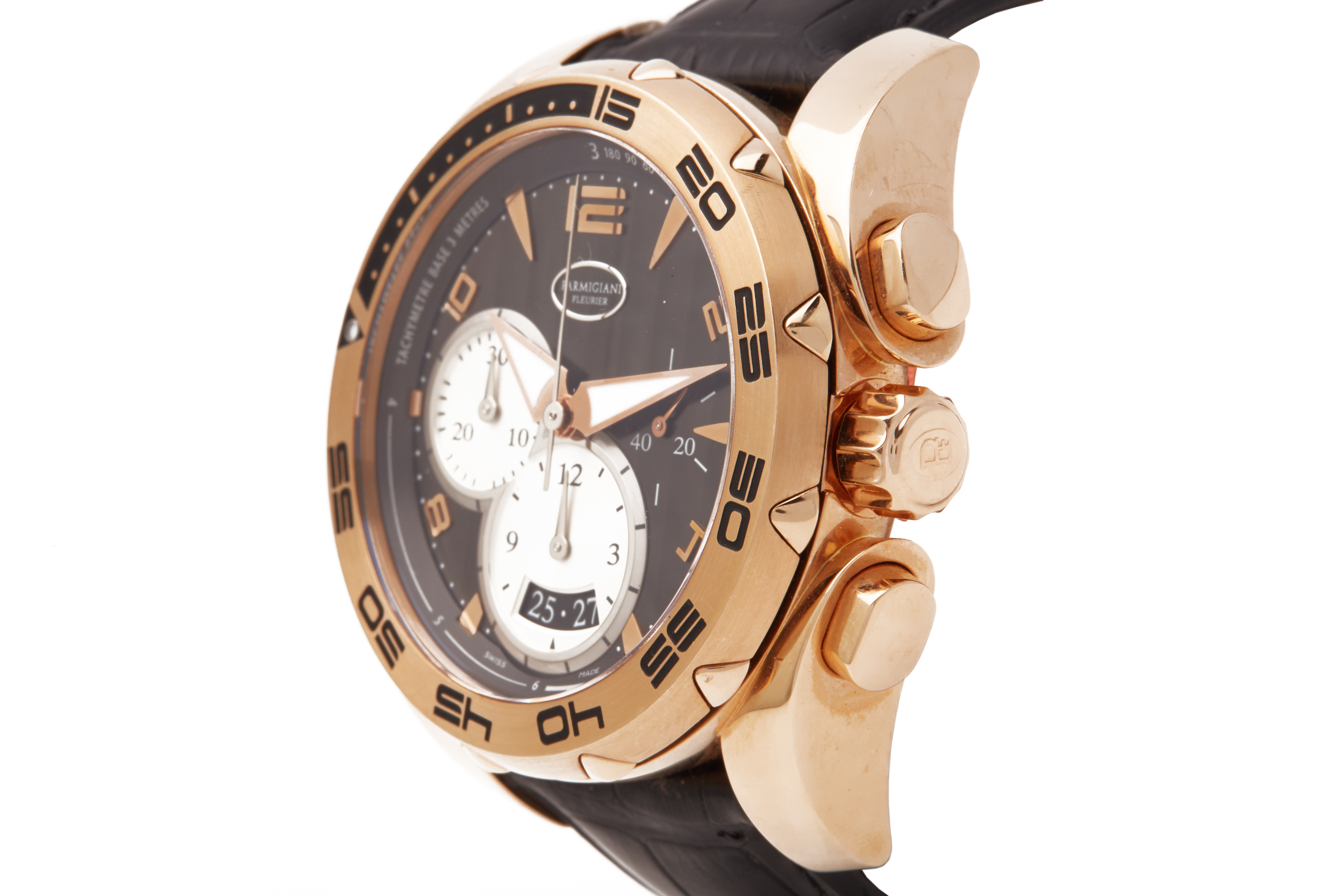 PARMIGIANI FLEURIER PERSHING 005 GOLD CHRONOGRAPH WATCH - Image 3 of 7
