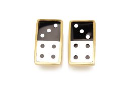 A PAIR OF TIFFANY & CO 'LUCKY SEVEN' DOMINO EARRINGS