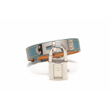 HERMES LADIES STAINLESS STEEL KELLY PADLOCK WATCH