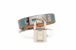 HERMES LADIES STAINLESS STEEL KELLY PADLOCK WATCH