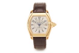 CARTIER GOLD ROADSTER AUTOMATIC CALENDAR WATCH