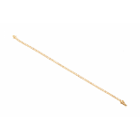 18K YELLOW GOLD DIAMOND TENNIS BRACELET