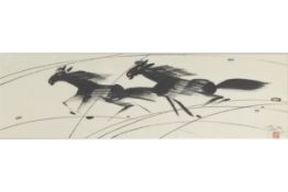 CHINESE SCHOOL (20TH CENTURY) - HORSES GALLOPING