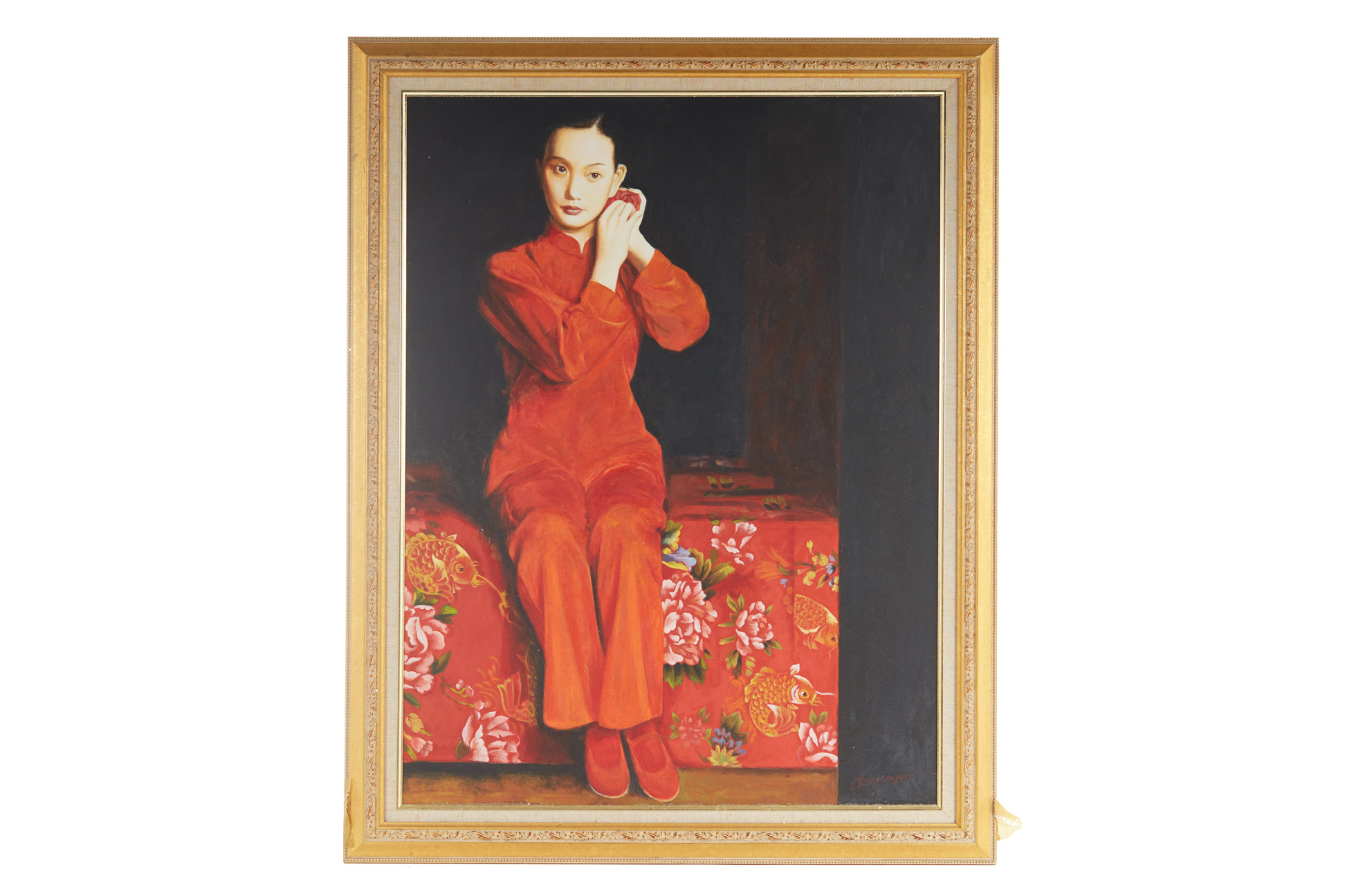 CHEN YONGJUN (20TH/21ST CENTURY) - GIRL SEATED - Image 2 of 4