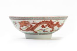 A FAMILLE ROSE ‘DRAGON AND PHOENIX’ BOWL’