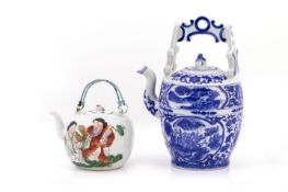 TWO PORCELAIN TEAPOTS