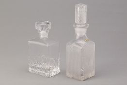 TWO JAPANESE GLASS DECANTERS