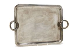 A CHRISTOFLE TWIN HANDLED TRAY