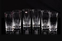 A SET OF SIX BACCARAT CRYSTAL 'NANCY' HIGHBALL GLASSES
