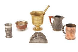 A GROUP OF ASSORTED METALWARE