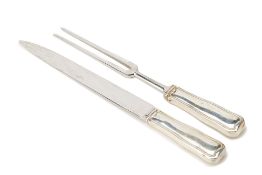 A GEORG JENSEN SILVER HANDLED CARVING SET