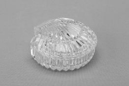 A WATERFORD CRYSTAL SHELL FORM BOX AND COVER