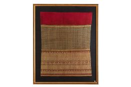 A FRAMED LAOTIAN BRIDAL SKIRT