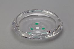 AN ORREFORS GLASS CIGAR ASHTRAY