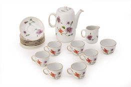 A ROYAL WORCESTER COFFEE SERVICE FOR SIX