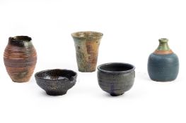 A GROUP OF FIVE SINGAPOREAN STUDIO CERAMICS