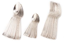 A PART SERVICE OF FRENCH SILVER PLATED CUTLERY