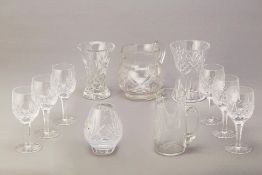 A GROUP OF ASSORTED CUT GLASS