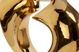 A POLISHED BRASS ABSTRACT SCULPTURE - Image 3 of 3