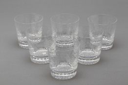 A SET OF SIX BACCARAT 'PALME' WHISKY TUMBLERS