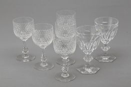 A GROUP OF SEVEN BACCARAT GLASSES