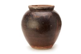 A LARGE BURMESE POTTERY JAR