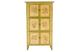 A CHINESE PAINTED WOOD CABINET