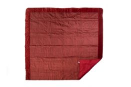 AN ETRO BURGUNDY RED BEDCOVER