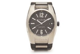 A BULGARI ERGON STAINLESS STEEL AUTOMATIC WATCH