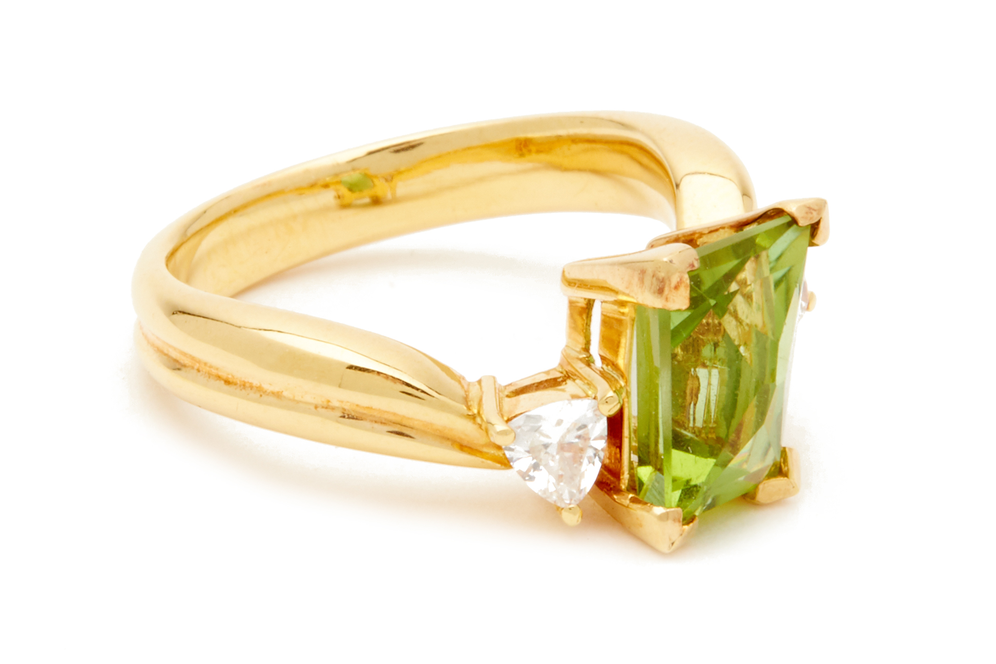 A TOURMALINE AND DIAMOND RING - Image 2 of 4