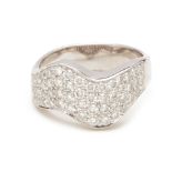 A PAVE DIAMOND RING