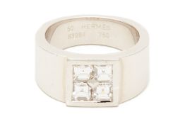 A HERMES DIAMOND RING