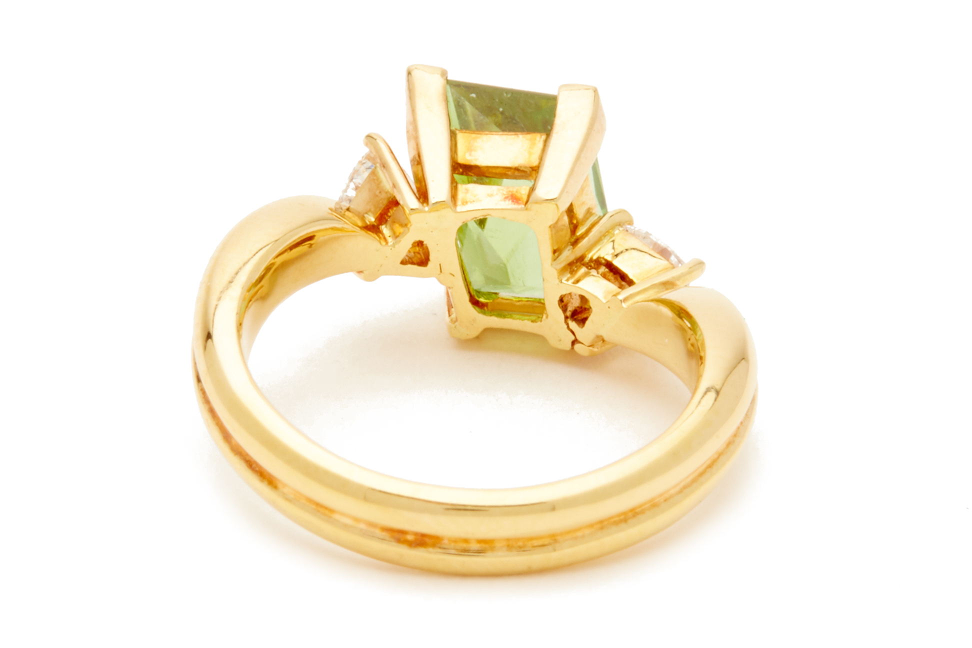 A TOURMALINE AND DIAMOND RING - Image 4 of 4