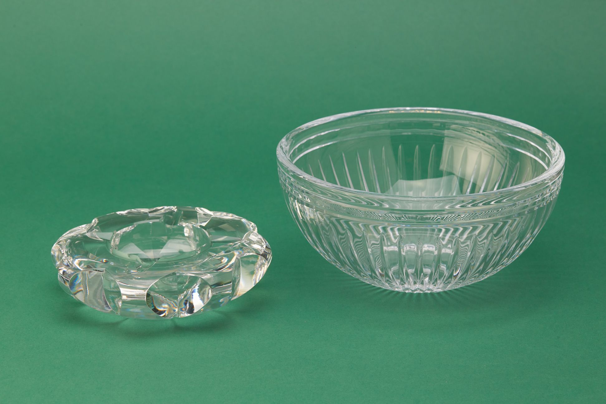 A SAINT-LOUIS ASHTRAY & A MARQUIS BY WATERFORD BOWL