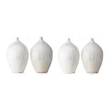 FOUR LARGE PAINTED VASES