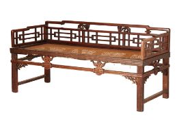 A CHINESE HARDWOOD DAYBED