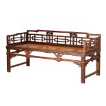 A CHINESE HARDWOOD DAYBED