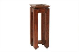 A TWO TIERED TEAK STAND