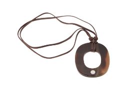 A HERMES HORN PENDANT