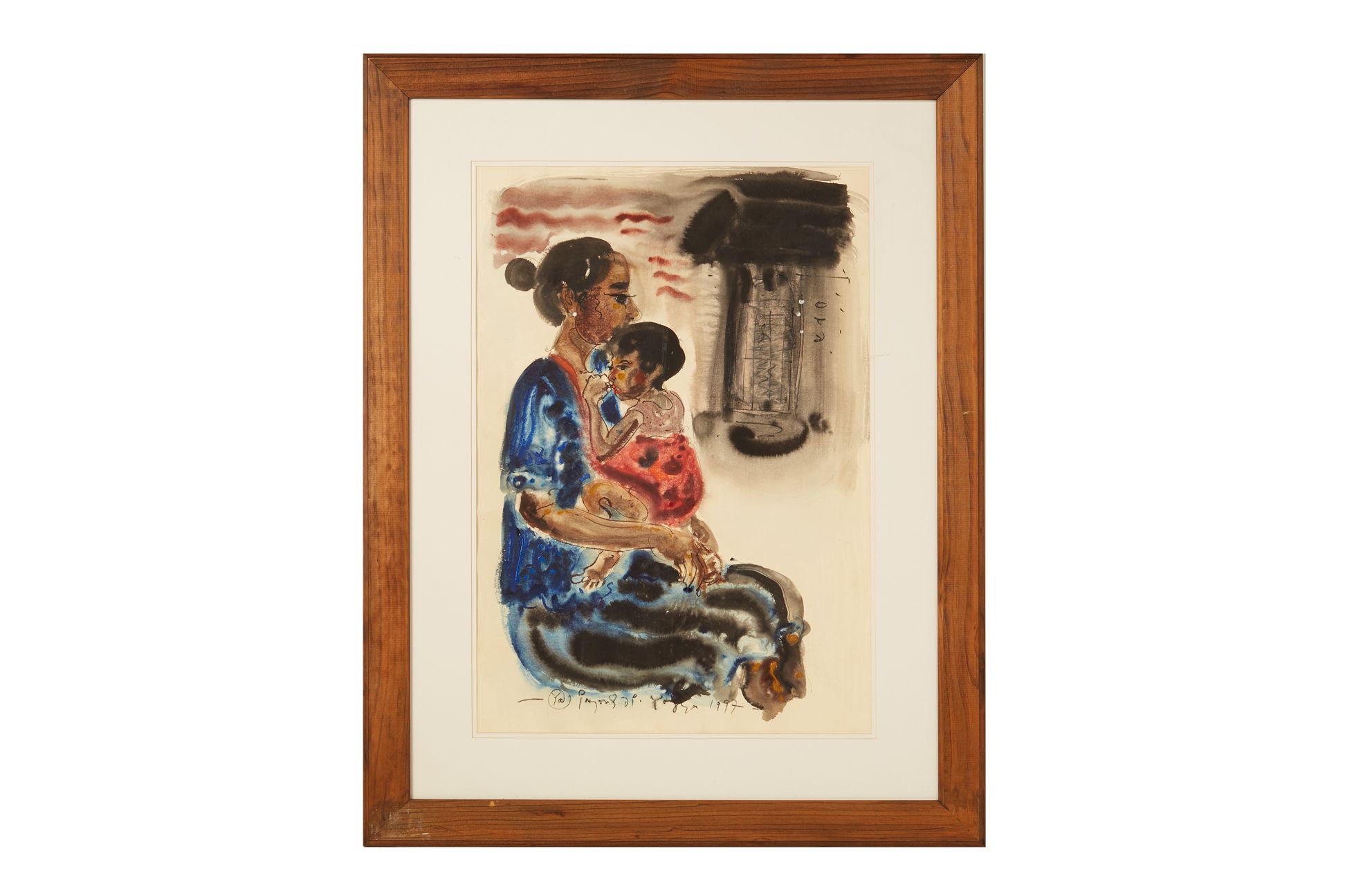 INDONESIAN SCHOOL (20TH CENTURY) - MOTHER AND CHILD