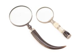 TWO MAGNIFYING GLASSES