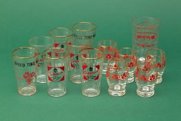 A SMALL QUANTITY OF PRINTED GLASSES